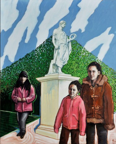 Peinture intitulée "Parc de Sceaux" par Pascal Buffard, Œuvre d'art originale
