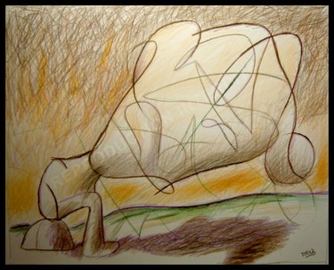 Dessin intitulée "Le désespoir  (The…" par Pierre-Louis Torres, Œuvre d'art originale, Pastel