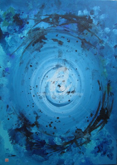 Schilderij getiteld "Cité céleste" door Catherine Mondoux (4INE), Origineel Kunstwerk