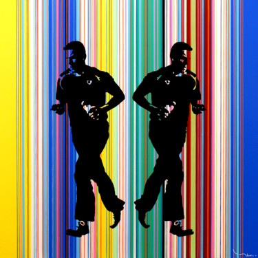 Two Joggers and Lines