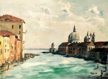 绘画 标题为“Venise, Basilica Sa…” 由Mickael Vadin, 原创艺术品, 丙烯