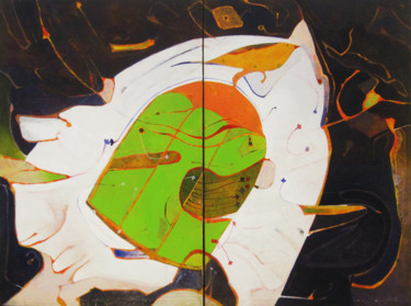Painting titled "bird-with-chease.jpg" by Al-Akhir Sarker, Original Artwork, Acrylic