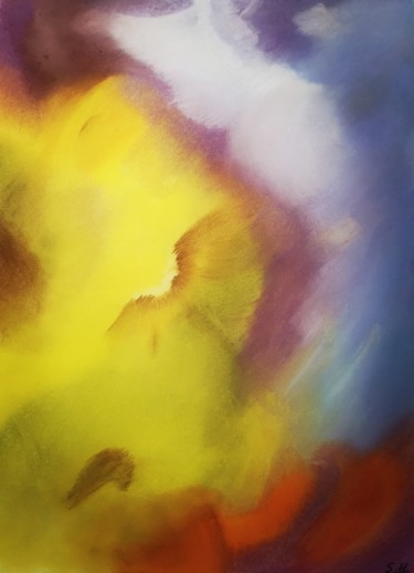 Dessin intitulée "Beau désordre" par Sofiane Hadji, Œuvre d'art originale, Pastel