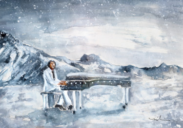 绘画 标题为“Udo Juergens” 由Miki De Goodaboom, 原创艺术品, 水粉