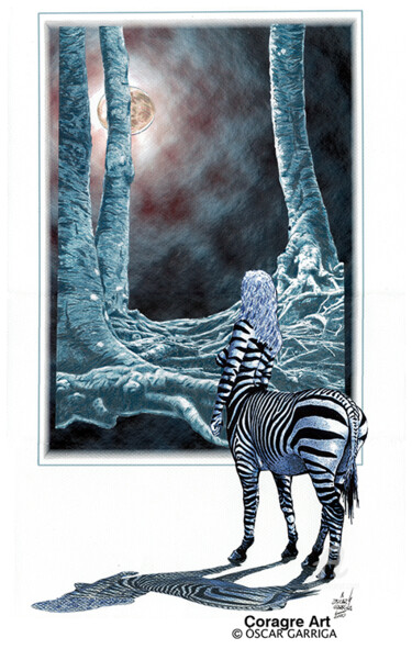 图画 标题为“Mare Lluna” 由Òscar Garriga (Coragre Art), 原创艺术品, 铅笔