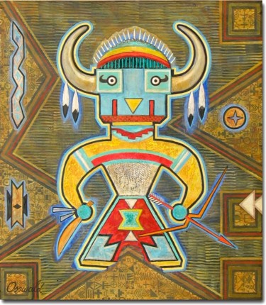 ESPRIT DU SORCIER Peinture intitulée "ESPRIT DU SORCIER" par Jean-Luc Osswald, Œuvre d'art originale, Acrylique
