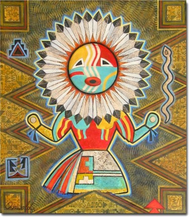 ESPRIT DU SOLEIL Peinture intitulée "ESPRIT DU SOLEIL" par Jean-Luc Osswald, Œuvre d'art originale, Acrylique