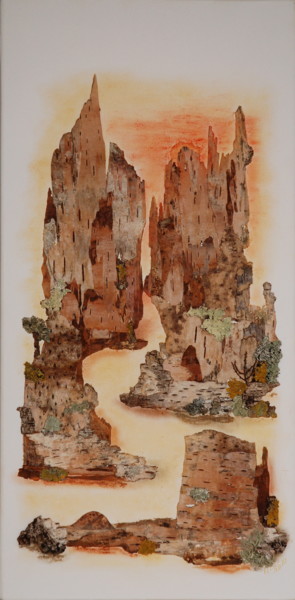 Collages intitulée "Petras" par Martine Capdeville-Lacomme, Œuvre d'art originale