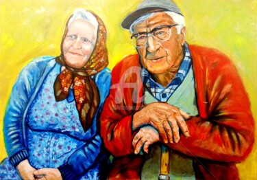 Painting titled "alte-bauern-klein.j…" by Predrag Gardasevic, Original Artwork