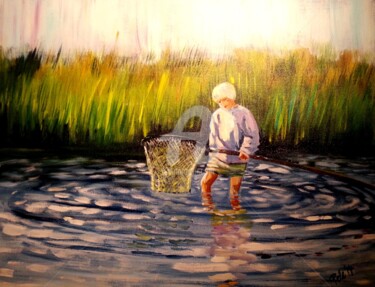Painting titled "junge-im-wasser.jpg" by Predrag Gardasevic, Original Artwork