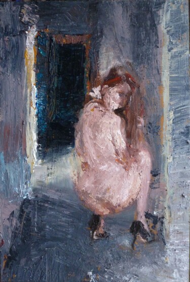 Pintura intitulada "Visite" por Manuel Leonardi, Obras de arte originais, Óleo
