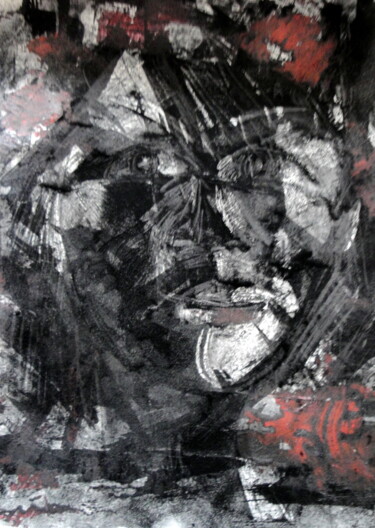 Peinture intitulée "Mask" par Marcelle Hamelin, Œuvre d'art originale, Autre