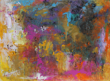 Painting titled "Ciel des enfants" by Xiaoyang Galas, Original Artwork, Acrylic