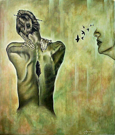 Pintura intitulada "Aureole" por Sanna Nair, Obras de arte originais, Acrílico