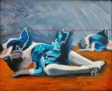 Peinture intitulée "Graines d'étoiles" par Jean François Parveaux, Œuvre d'art originale, Acrylique Monté sur Châssis en bois