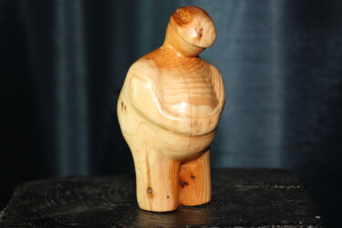 Sculpture intitulée "Petit vieux" par Max Bernard, Œuvre d'art originale, Bois