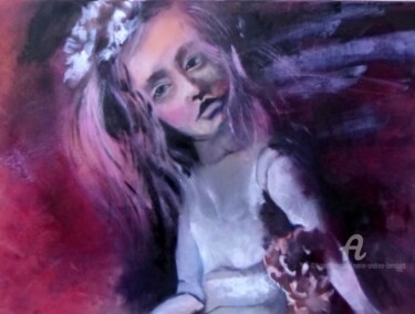 Peinture intitulée "Poupée de porcelain…" par Marie Andrée Hembert, Œuvre d'art originale