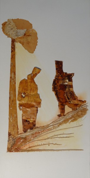 Collages intitulée "Le pardon" par Martine Capdeville-Lacomme, Œuvre d'art originale