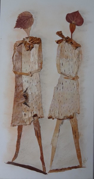 Collages intitulée "Confidences" par Martine Capdeville-Lacomme, Œuvre d'art originale