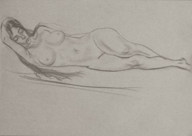Zeichnungen mit dem Titel "Nude" von Tanja Kolinko, Original-Kunstwerk, Bleistift