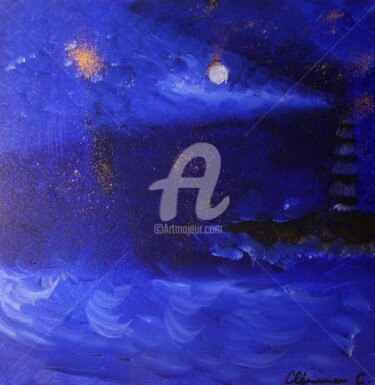 Peinture intitulée "Phare Regard" par Clémence C., Œuvre d'art originale, Huile
