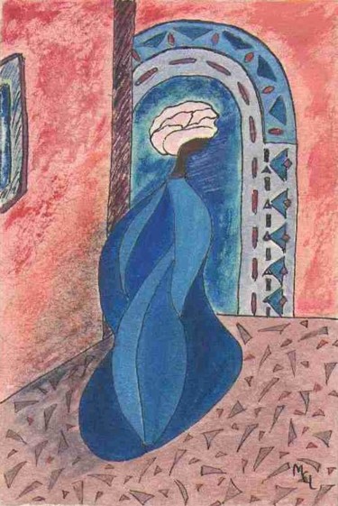 Peinture intitulée "noam.jpg" par Martine Capdeville-Lacomme, Œuvre d'art originale, Encre