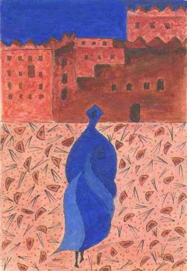 Peinture intitulée "retour.jpg" par Martine Capdeville-Lacomme, Œuvre d'art originale, Encre