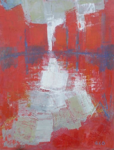 Peinture intitulée "Paysage d'eau" par Gérard Cottereau, Œuvre d'art originale