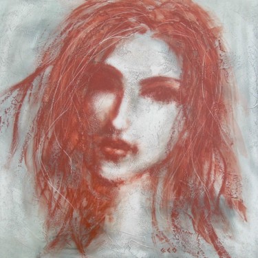 Peinture intitulée "Visage" par Gérard Cottereau, Œuvre d'art originale, Huile