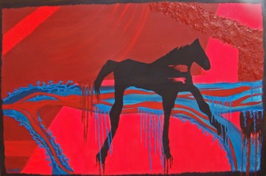 Painting titled "Close of the Day" by Jo Moore, Original Artwork, Oil