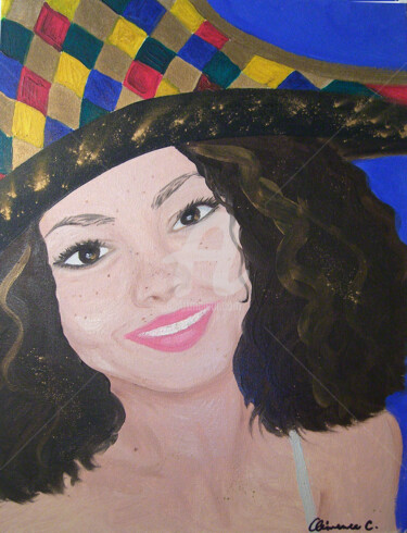 Peinture intitulée "Auto-portrait "Arle…" par Clémence C., Œuvre d'art originale, Huile