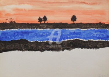 Peinture intitulée "Arbres" par Clémence C., Œuvre d'art originale, Aquarelle