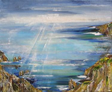 Peinture intitulée "img-3596.jpg PAYSAG…" par Françoise Pascal, Œuvre d'art originale, Huile