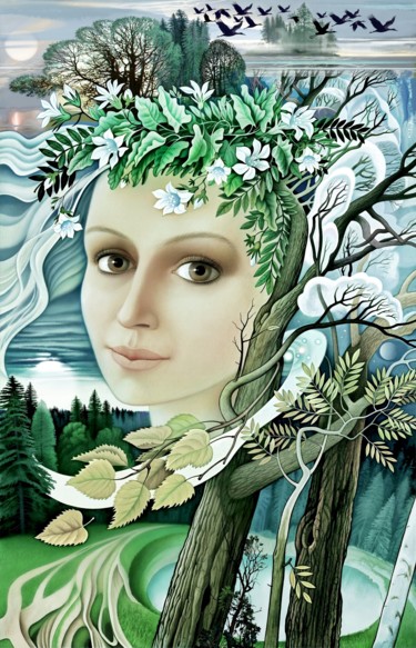 数字艺术 标题为“Russische Flora” 由Konstantin Avdeev, 原创艺术品, 其他