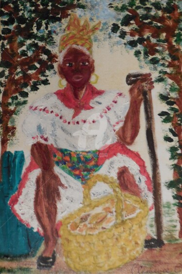 Painting titled "Man Coco" by Clémence C., Original Artwork, Gouache