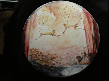 Peinture intitulée "Tu parles d'un cirq…" par Venner Fanch, Œuvre d'art originale, Huile