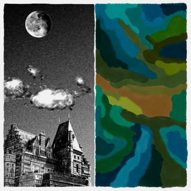 Arts numériques intitulée "Clair de lune n°5" par François Lapouge, Œuvre d'art originale, Travail numérique 2D