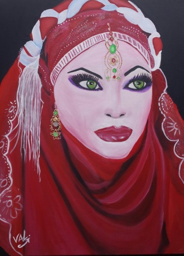 Peinture intitulée "L'orientale 2" par Valérie Perrault, Œuvre d'art originale, Acrylique
