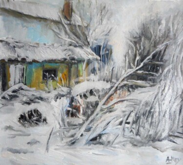 Peinture intitulée "La petite maison en…" par Antonia Ney, Œuvre d'art originale, Huile