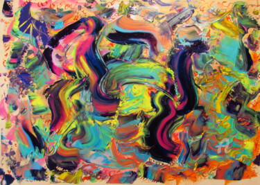 Peinture intitulée "Singing" par Aurelio Nicolazzo, Œuvre d'art originale, Acrylique