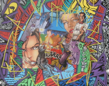 Peinture intitulée "shooting au marvel!" par Girerd Christophe, Œuvre d'art originale, Acrylique