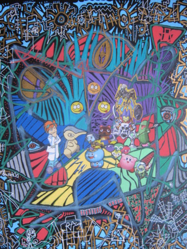 Peinture intitulée "smiles!" par Girerd Christophe, Œuvre d'art originale, Acrylique