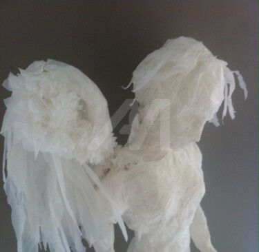 Sculpture intitulée "Ange blanc" par Madorssane, Œuvre d'art originale, Plastique