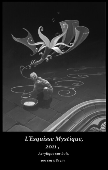 绘画 标题为“" L' Esquisse Misti…” 由Régis Bezannier, 原创艺术品, 丙烯 安装在木质担架架上