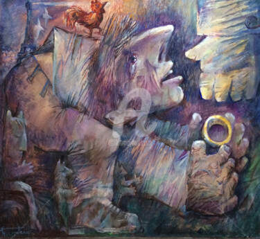 Painting titled "The french game" by Igor Filippov, Original Artwork, Oil