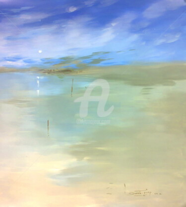 Painting titled "Quiet" by Subrata Chatterjee, Original Artwork