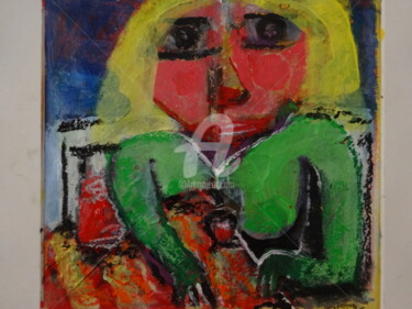 Dessin intitulée "La serviette de tab…" par Jacques Stemer, Œuvre d'art originale, Pastel