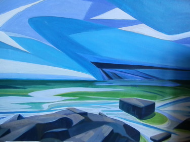 Peinture intitulée "GARD SIGN" par Josette Georgel, Œuvre d'art originale, Huile