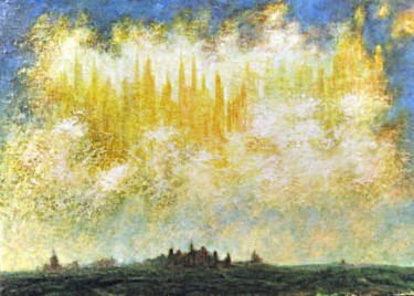 gold-town.jpg Painting titled "gold-town.jpg" by Alexandr Ivanov, Original Artwork