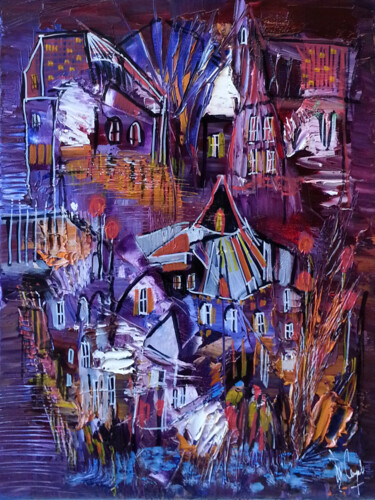 Les orangers du cirque d'hiver Malerei mit dem Titel "Les orangers du cir…" von Muriel Cayet, Original-Kunstwerk, Acryl